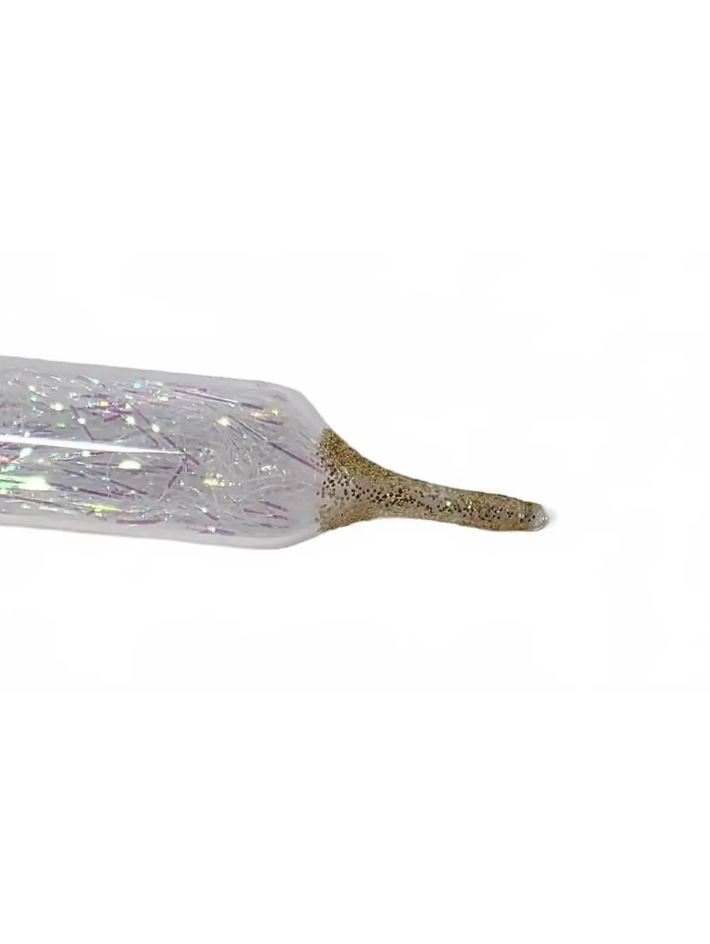 Pair Vintage Italy Glass Tinsel Clip-On Candle Christmas Ornaments 4.5 Inch